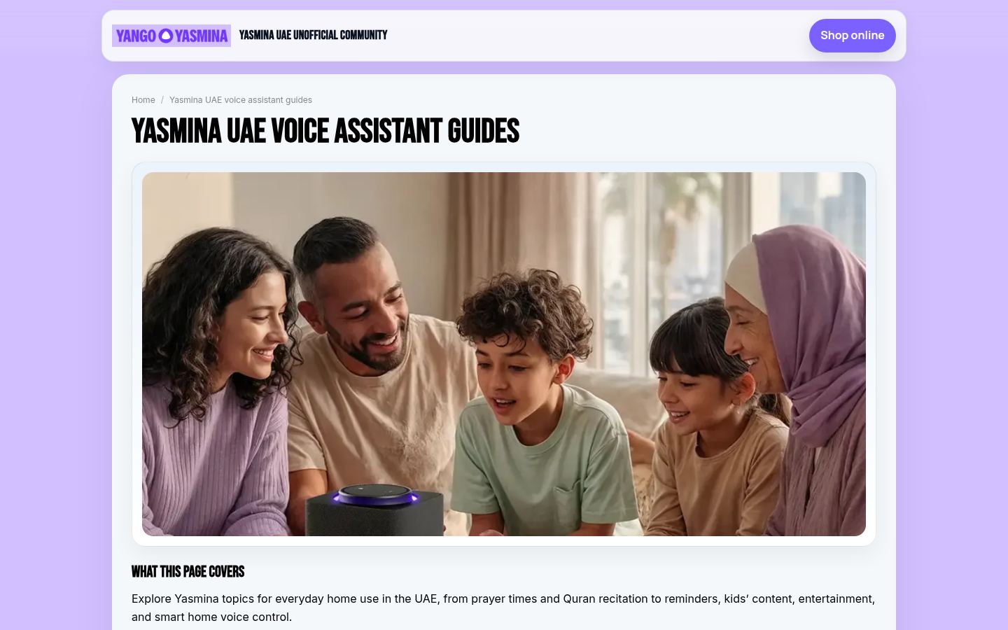 Yasmina UAE Unofficial Community · HOMEPAGE_SCREENSHOT