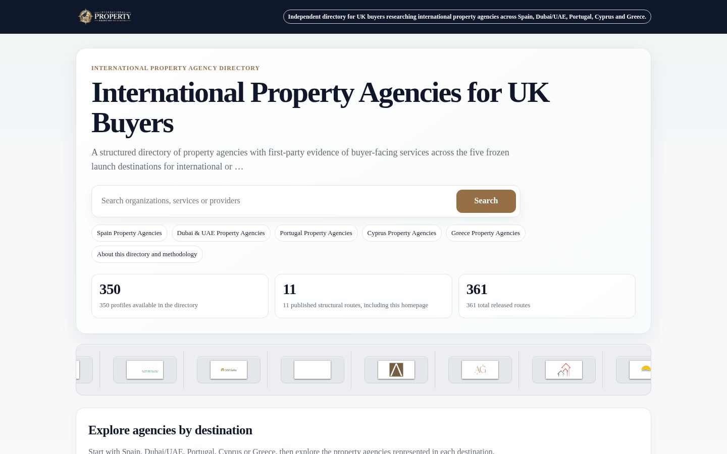 International Property Agencies for UK Buyers &middot; HOMEPAGE_SCREENSHOT