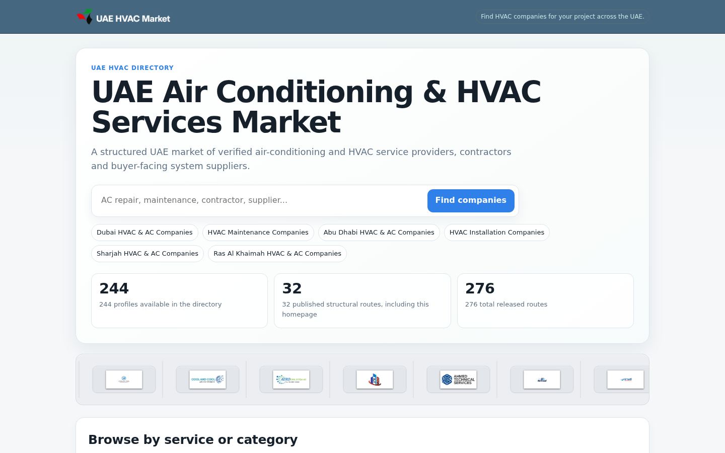 UAE HVAC Market &middot; HOMEPAGE_SCREENSHOT