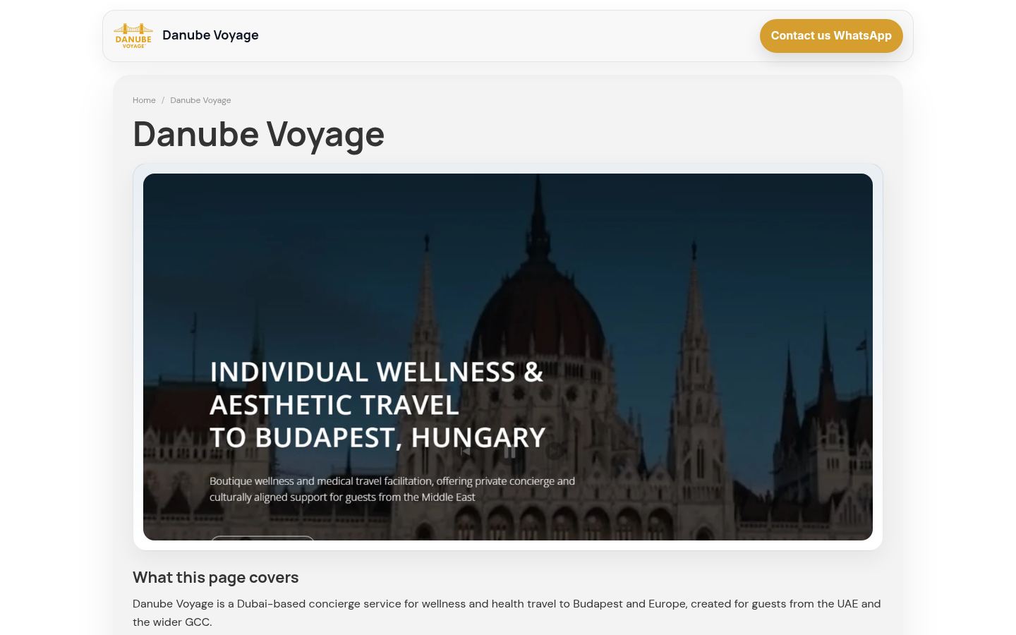 Danube Voyage &middot; HOMEPAGE_SCREENSHOT